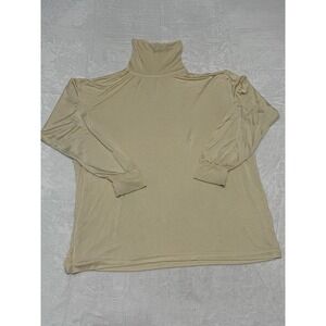WinterSilks Cream Long Sleeve Tee Womens XXL Silk Base Layer Outdoor Sheer